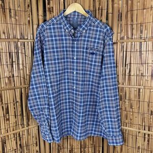 Vineyard Vines Harbor Performance LS Button Mens Vented Shirt Red White Blue XL